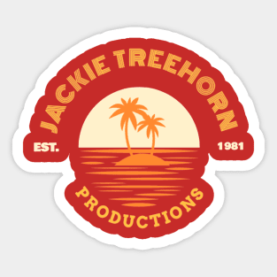 Jackie Treehorn Productions Beach Logo Funny Big Lebowski Sticker